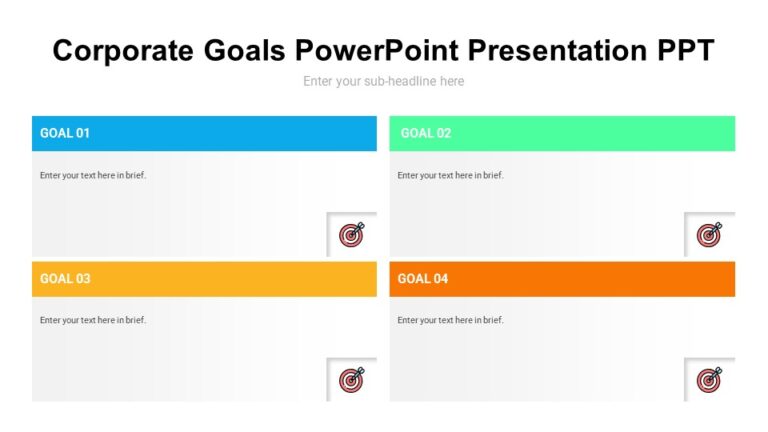 Corporate Goals PowerPoint Presentation PPT : 100% Editable PPTx
