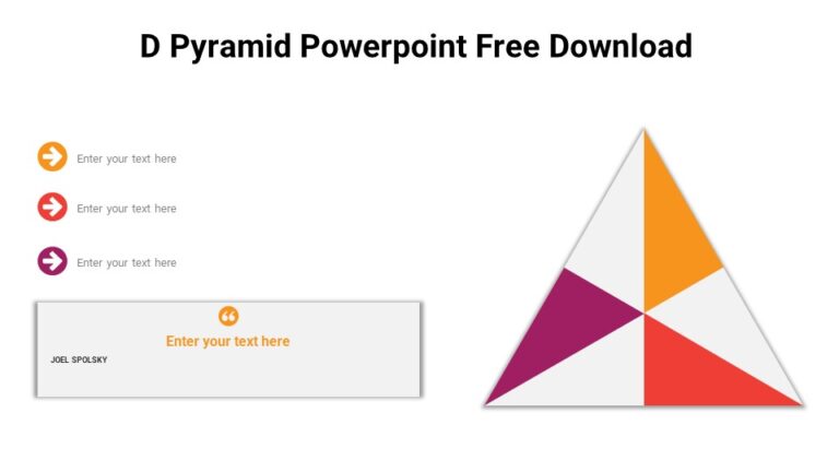 D Pyramid Powerpoint Free Download : 100% Editable PPTx
