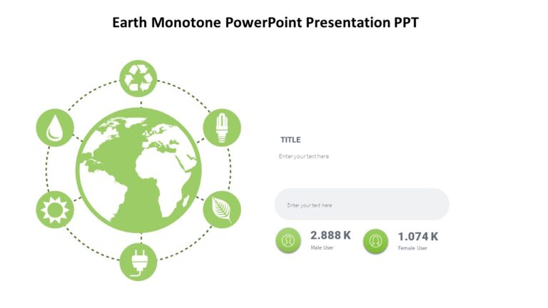 Earth Monotone PowerPoint Presentation PPT : 100% Editable PPTx
