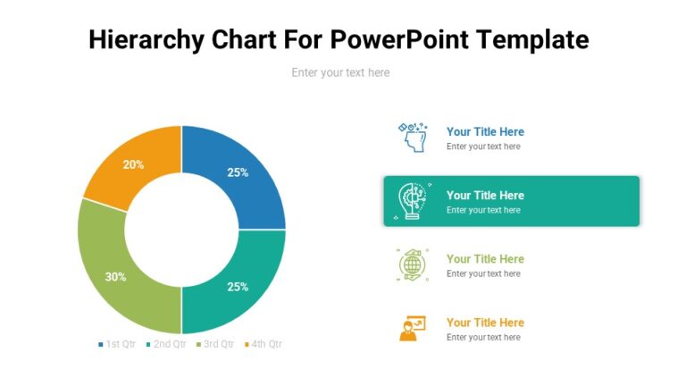 Hierarchy Chart For PowerPoint Template : 100% Editable PPTx