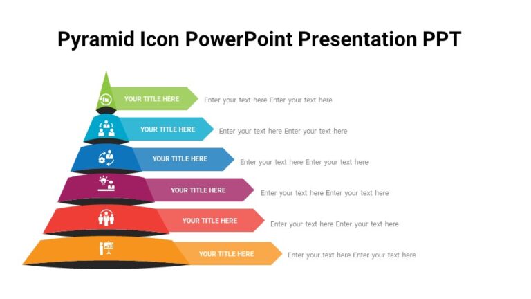 Pyramid Icon PowerPoint Presentation PPT : 100% Editable PPTx