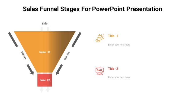 Sales Funnel Stages For PowerPoint Presentation : 100% Editable PPTx