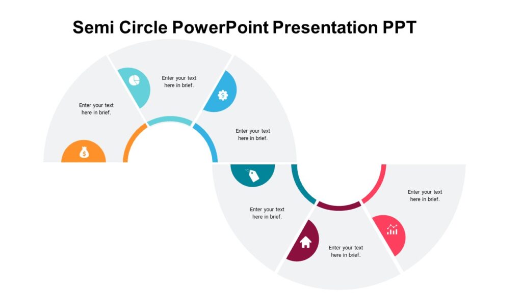 Semi Circle PowerPoint Presentation PPT : 100% Editable PPTx