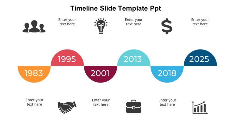 Timeline Slide Template Ppt : 100% Editable PPTx