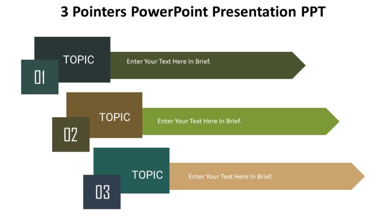 3 Pointers PowerPoint Presentation PPT : 100% Editable PPTx