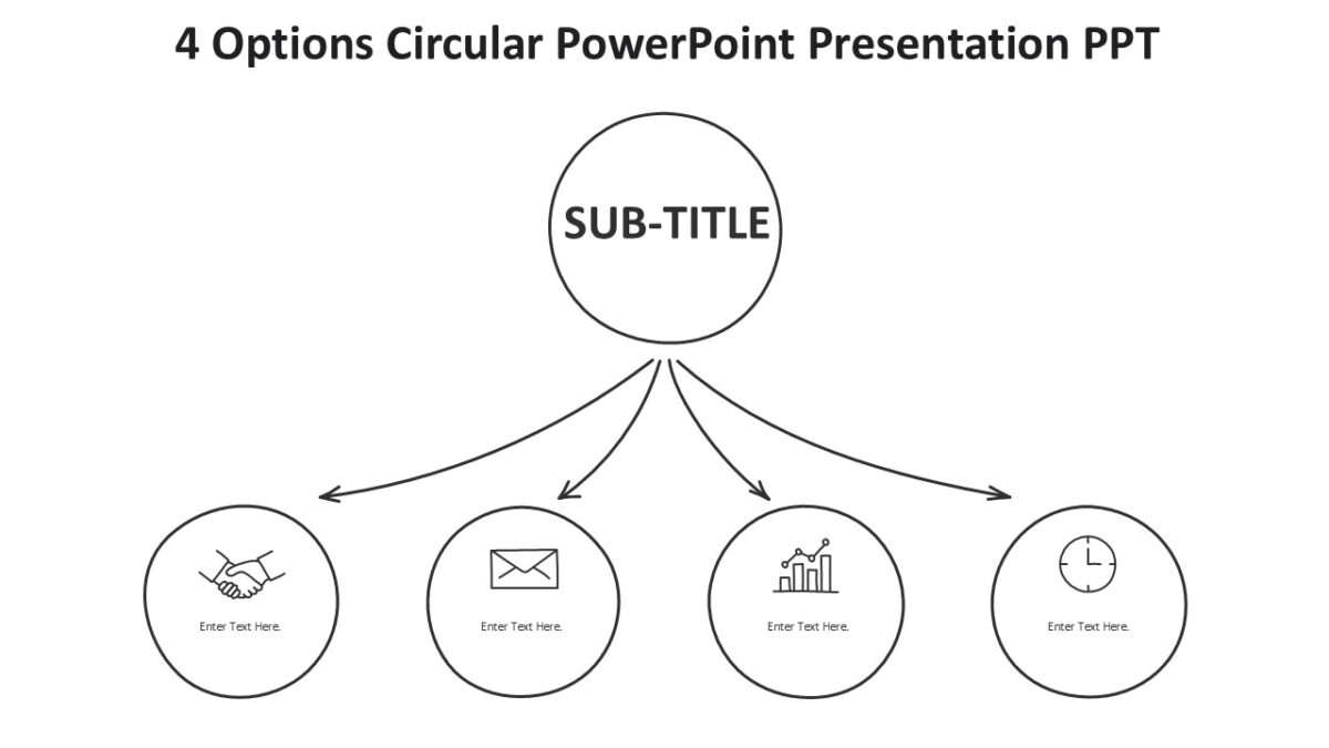 4 Options Circular PowerPoint Presentation PPT : 100% Editable PPTx