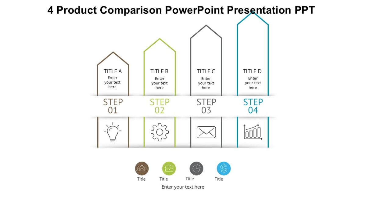 4 Product Comparison PowerPoint Presentation PPT : 100% Editable PPTx