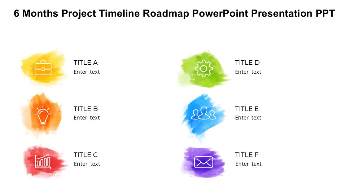 6 Months Project Timeline Roadmap PowerPoint Presentation PPT : 100% ...