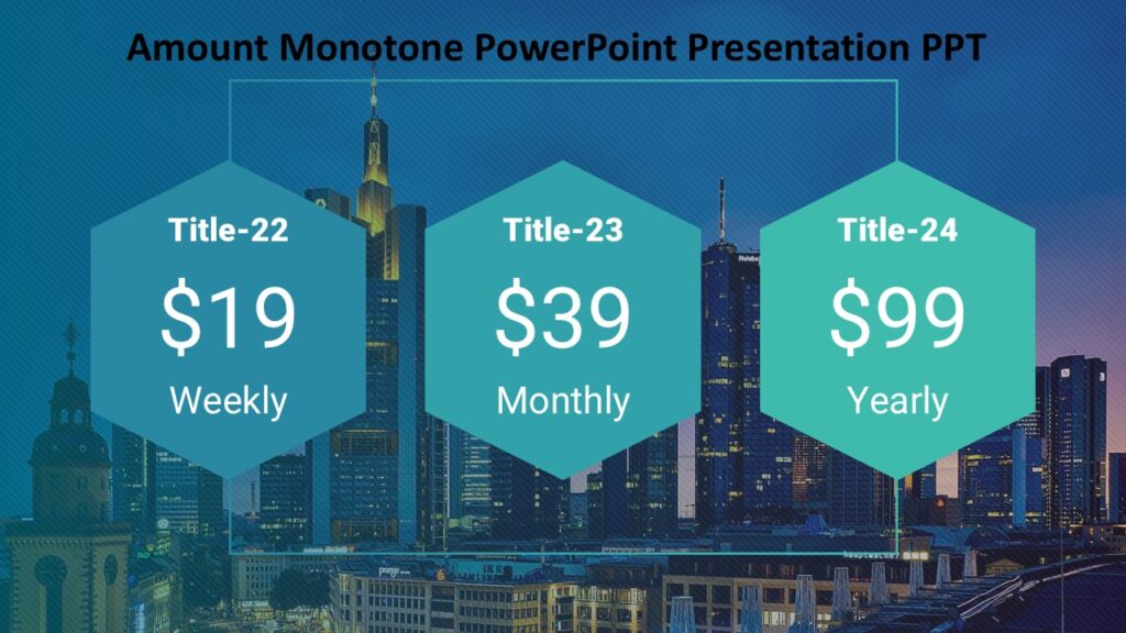 Amount Monotone PowerPoint Presentation PPT : 100% Editable PPTx