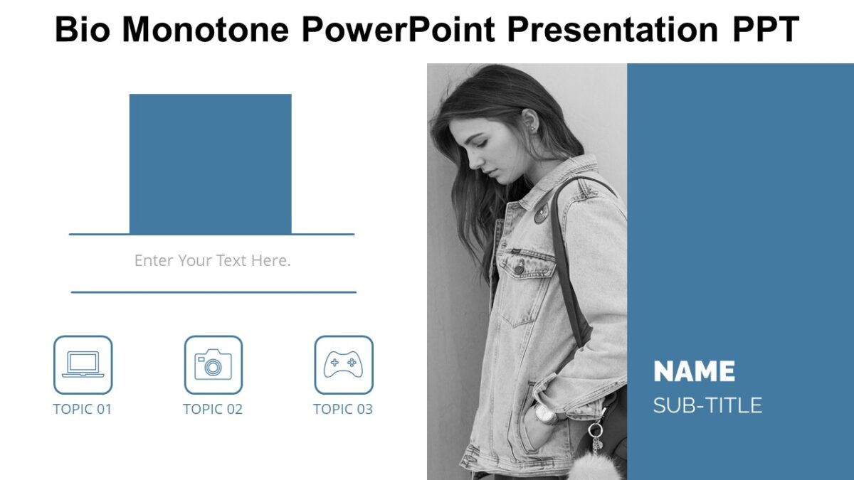 Bio Monotone PowerPoint Presentation PPT : 100% Editable PPTx