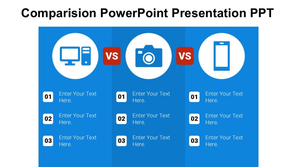 Comparision PowerPoint Presentation PPT : 100% Editable PPTx