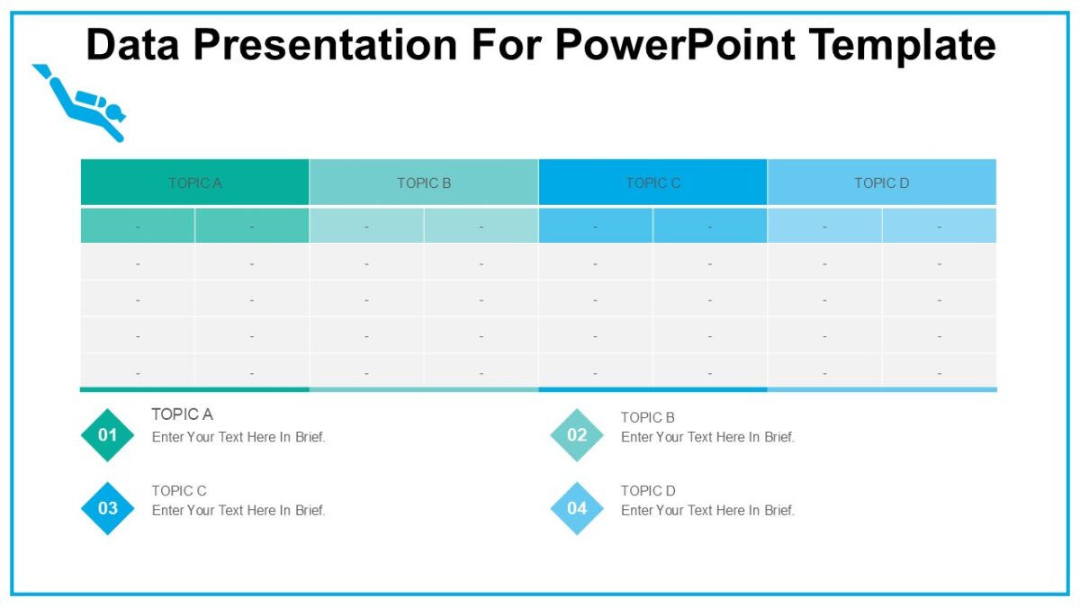 Datatable Example In Powerpoint Data Presentation For PowerPoint Template : 100% Editable PPTx