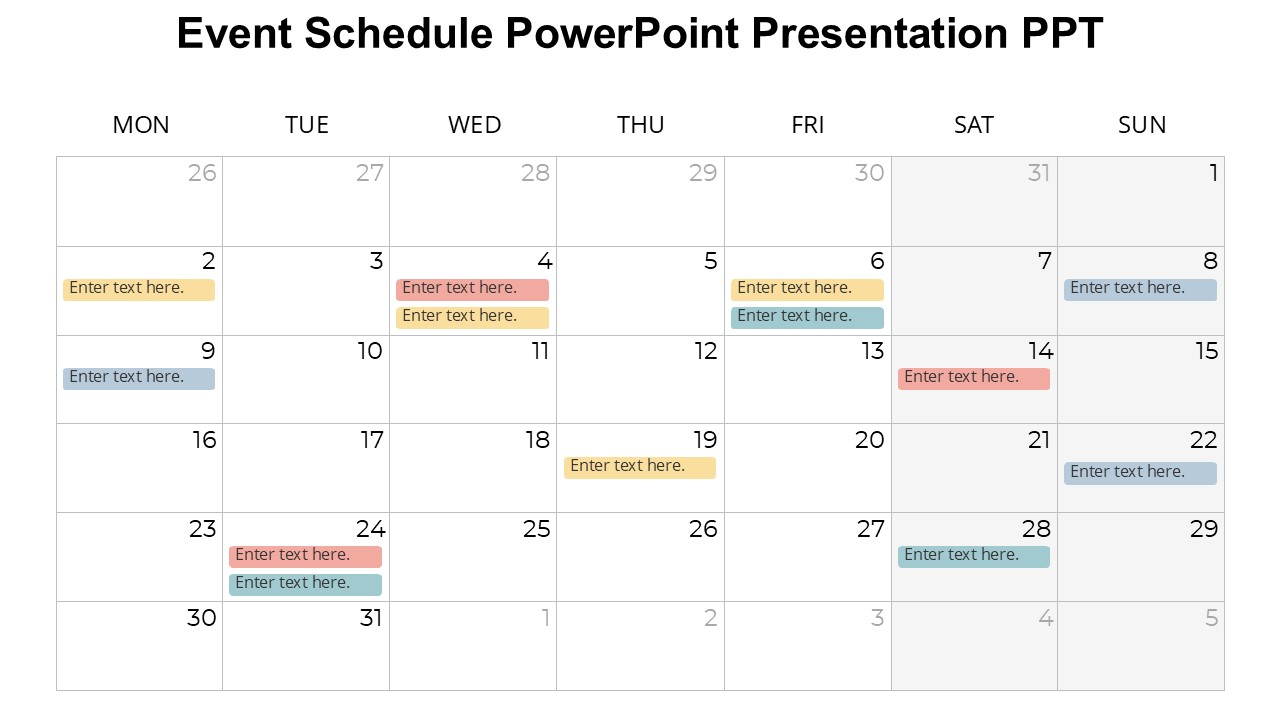 Event Schedule PowerPoint Presentation PPT - PPTUniverse
