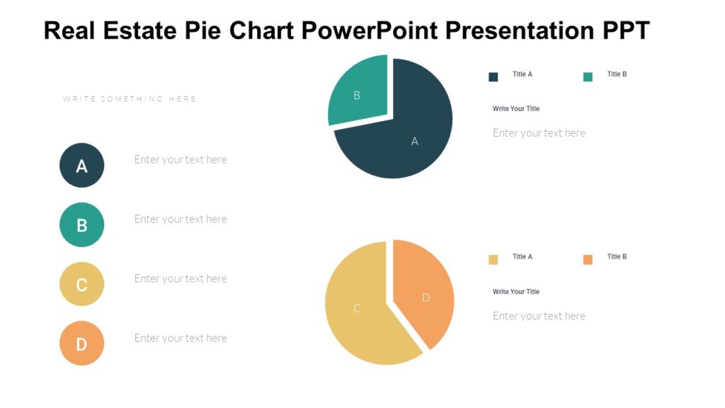 Real Estate Pie Chart PowerPoint Presentation PPT : 100% Editable PPTx