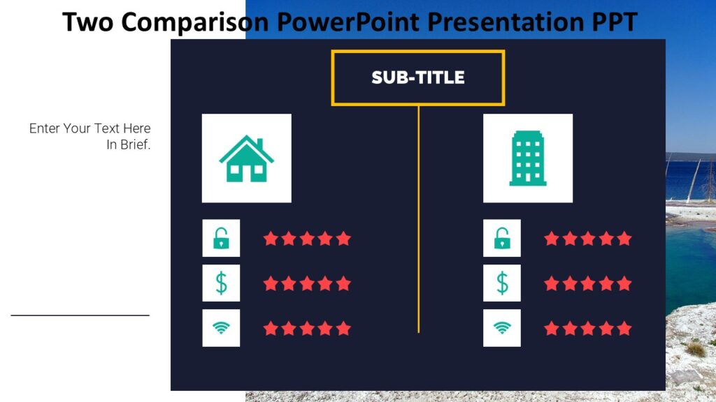 Two Comparison PowerPoint Presentation PPT : 100% Editable PPTx
