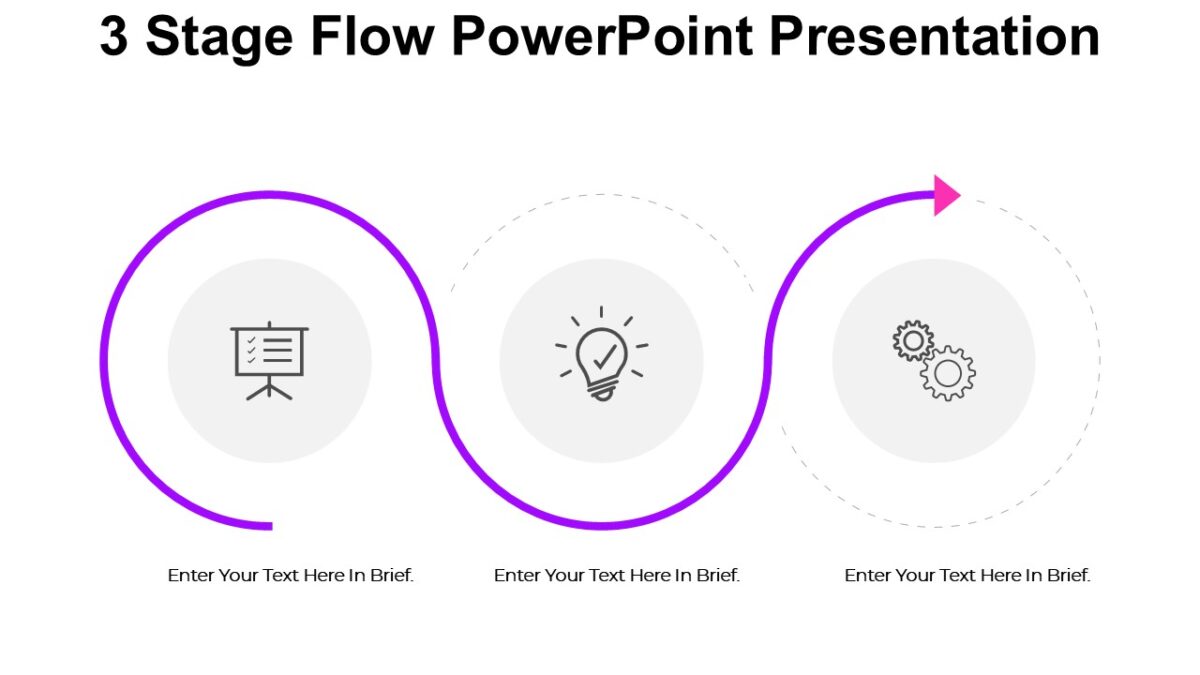 3 Stage Flow PowerPoint Presentation - PPTUniverse