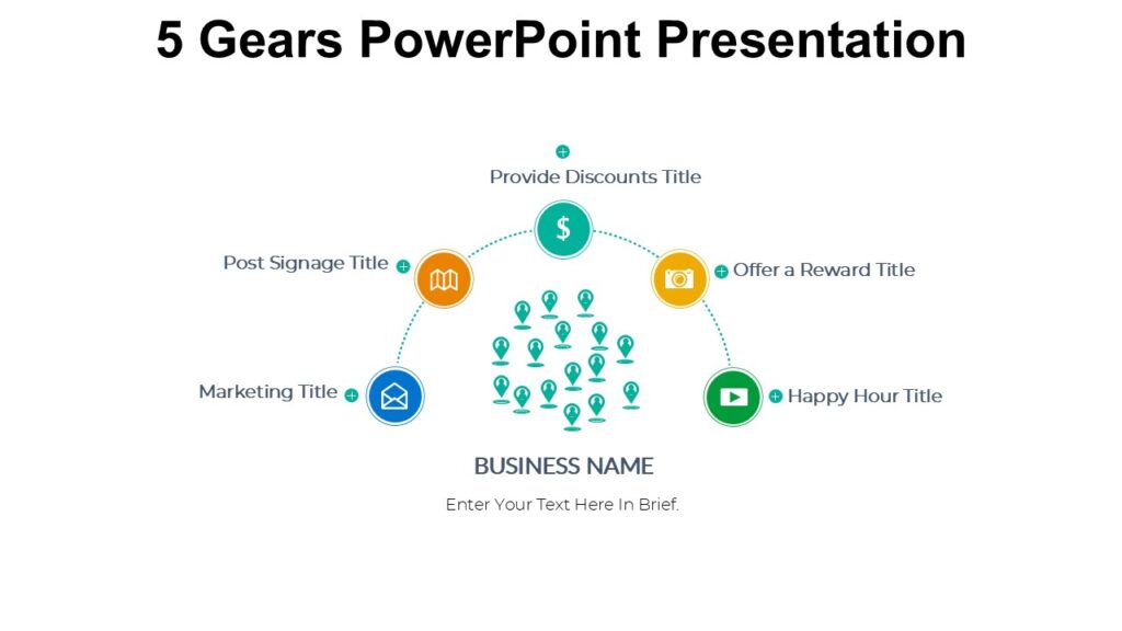 5 Gears PowerPoint Presentation : 100% Editable PPTx