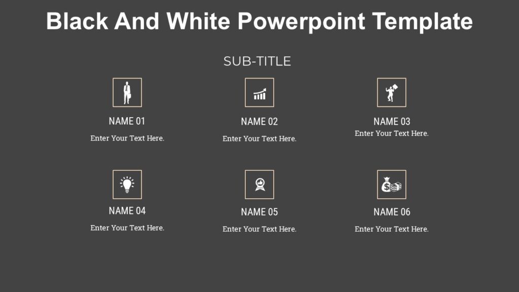 Black And White Powerpoint Template 100 Editable PPTx