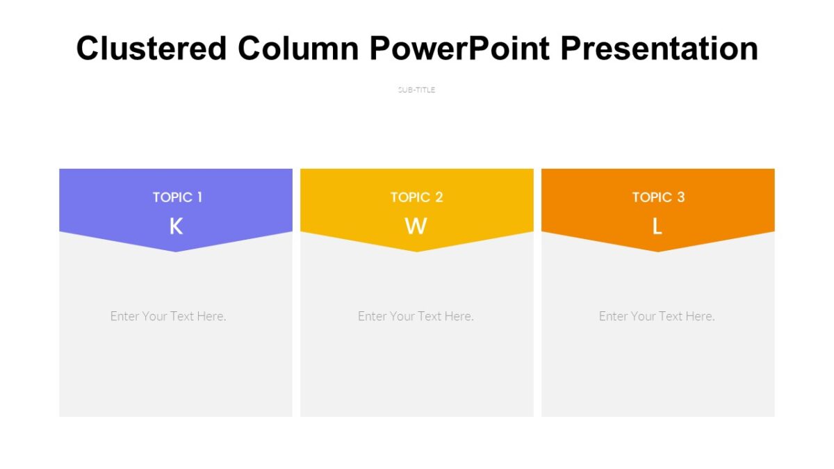 Clustered Column PowerPoint Presentation : 100% Editable PPTx