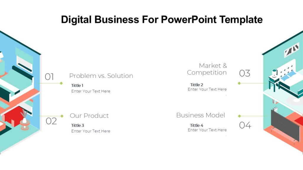Digital Business For PowerPoint Template : 100% Editable PPTx