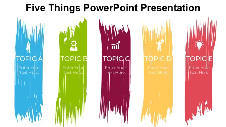 Five Things PowerPoint Presentation : 100% Editable PPTx