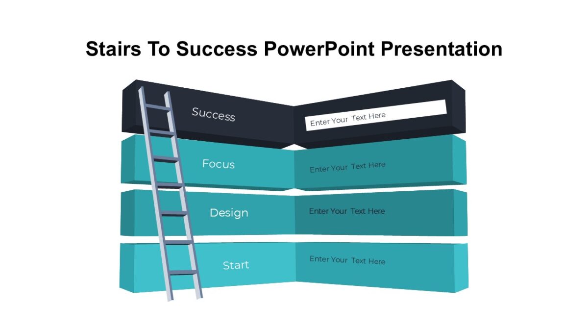 Stairs To Success PowerPoint Presentation : 100% Editable PPTx