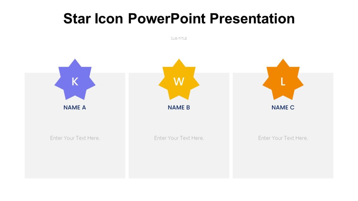 Star Icon PowerPoint Presentation : 100% Editable PPTx