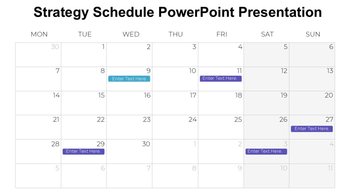 Strategy Schedule PowerPoint Presentation - PPTUniverse