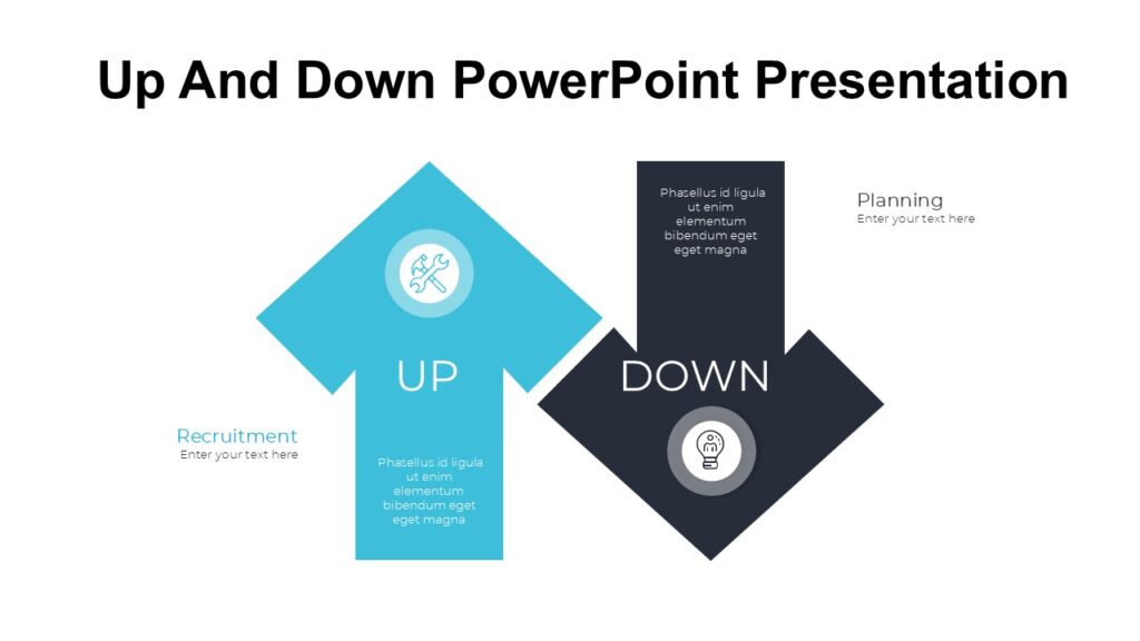 Up And Down PowerPoint Presentation : 100% Editable PPTx