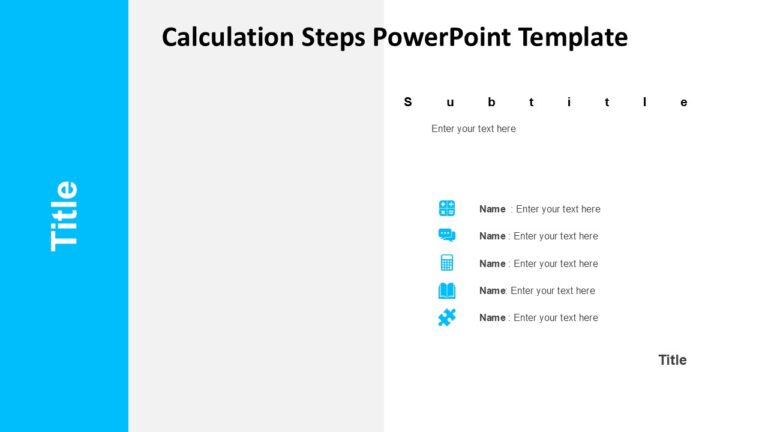 Calculation Steps PowerPoint Template : 100% Editable PPTx