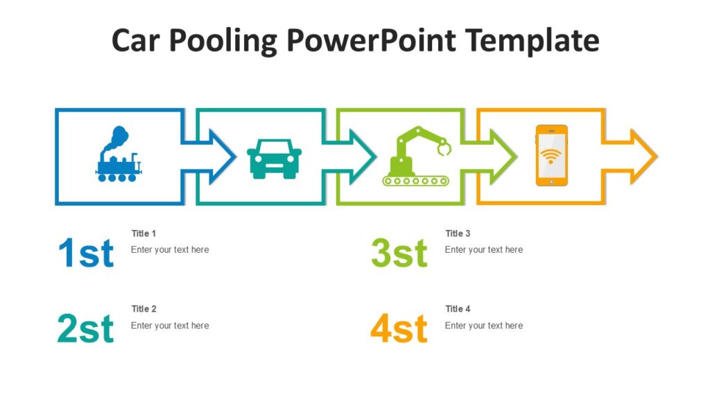 Car Pooling PowerPoint Template : 100% Editable PPTx