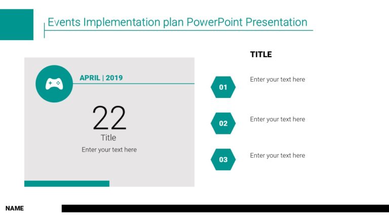 Events Implementation plan PowerPoint Presentation : 100% Editable PPTx