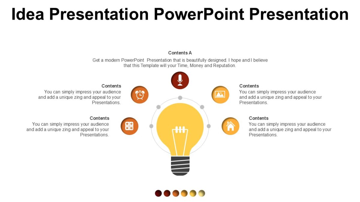 Idea Presentation PowerPoint Presentation : 100% Editable PPTx