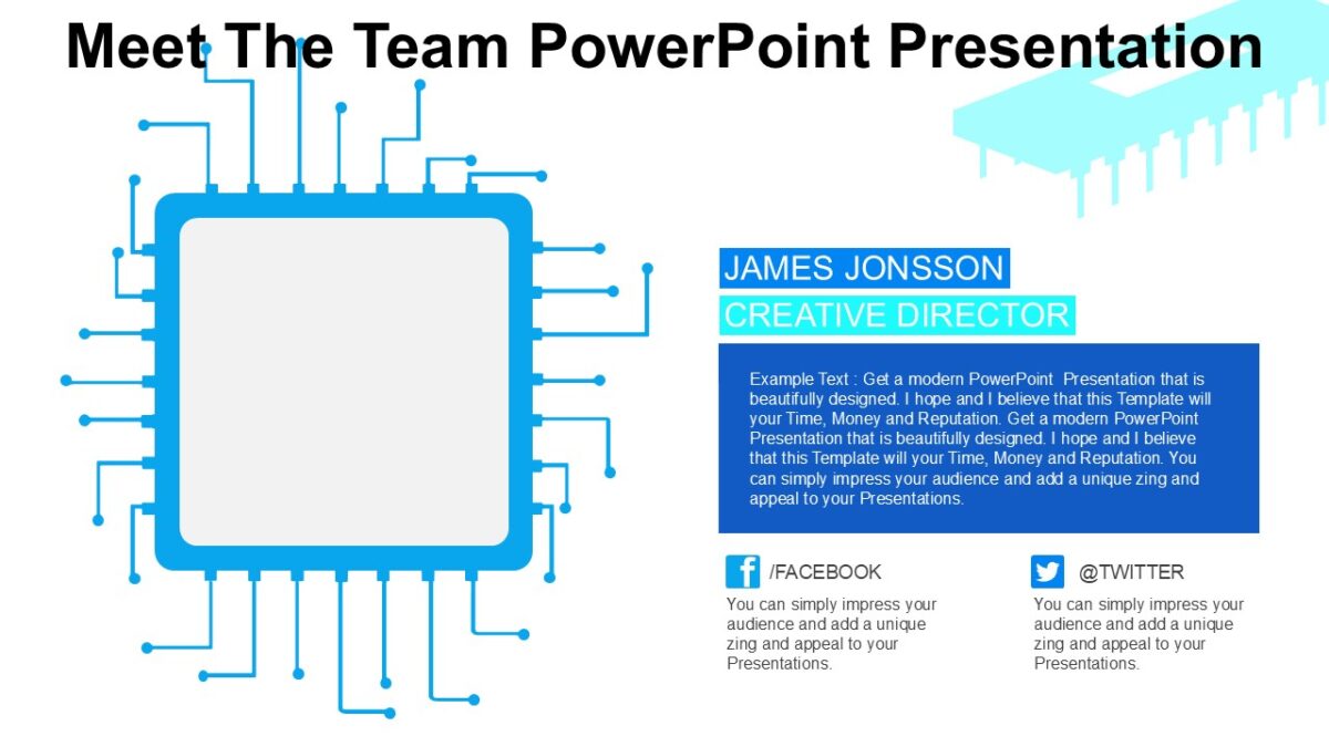 Meet The Team PowerPoint Presentation : 100% Editable PPTx