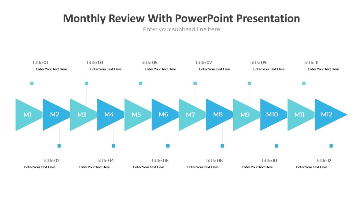 Monthly Review With PowerPoint Presentation : 100% Editable PPTx
