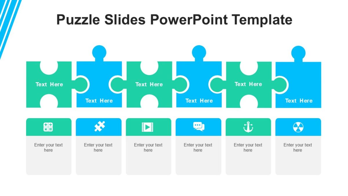Puzzle Slides PowerPoint Template : 100% Editable PPTx