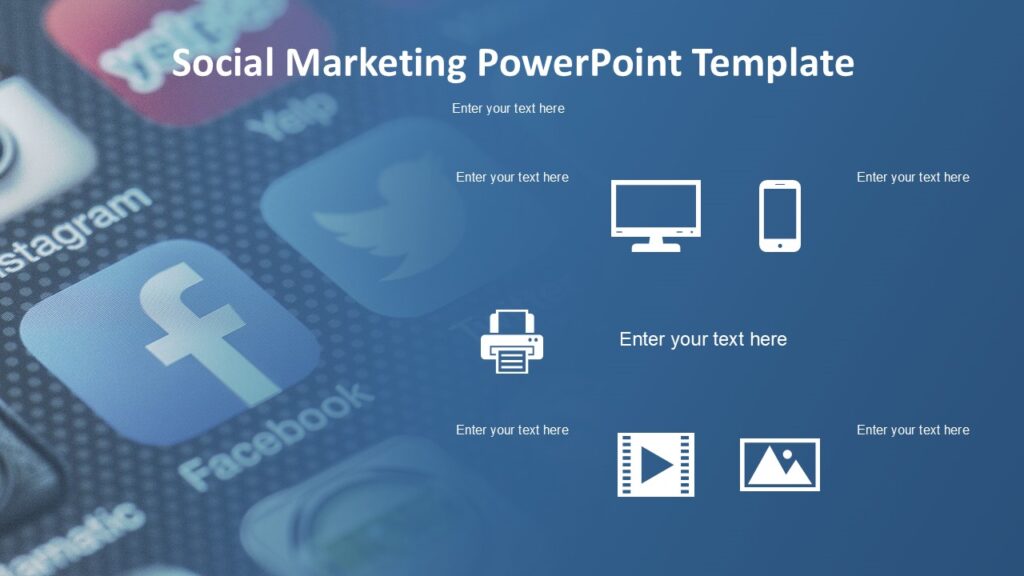 Social Marketing PowerPoint Template : 100% Editable PPTx