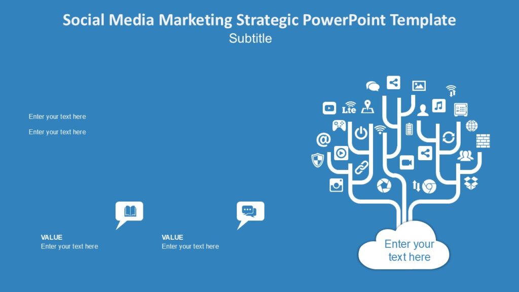 Social Media Marketing Strategic PowerPoint Template - PPTUniverse
