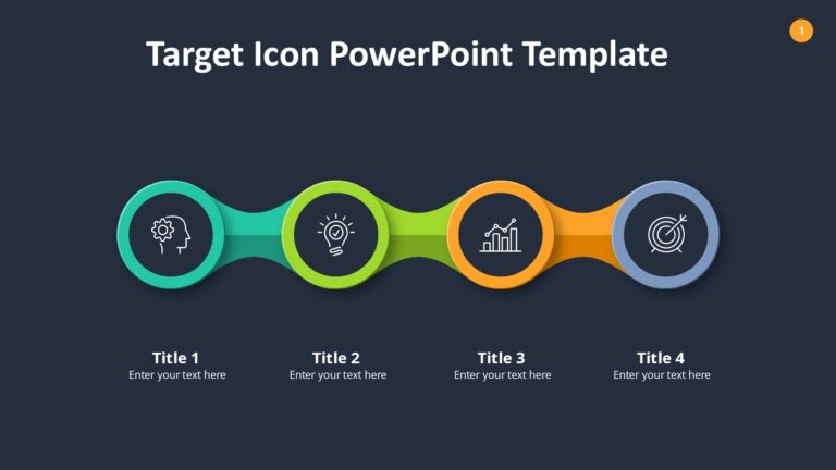 Target Icon PowerPoint Template : 100% Editable PPTx