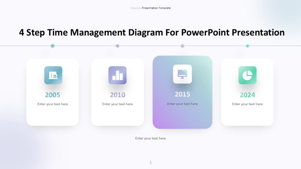 4 Step Time Management Diagram For Powerpoint Presentation 100