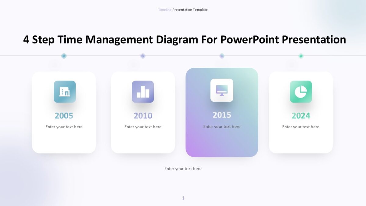 4 Step Time Management Diagram For Powerpoint Presentation 100