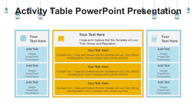 Activity Table PowerPoint Presentation - PPTUniverse