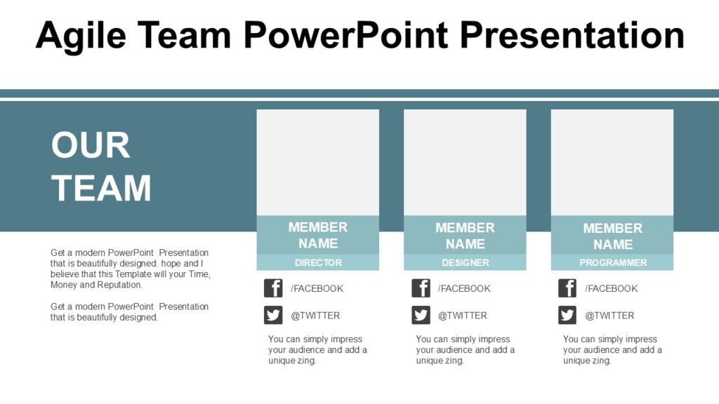 Agile Team PowerPoint Presentation : 100% Editable PPTx
