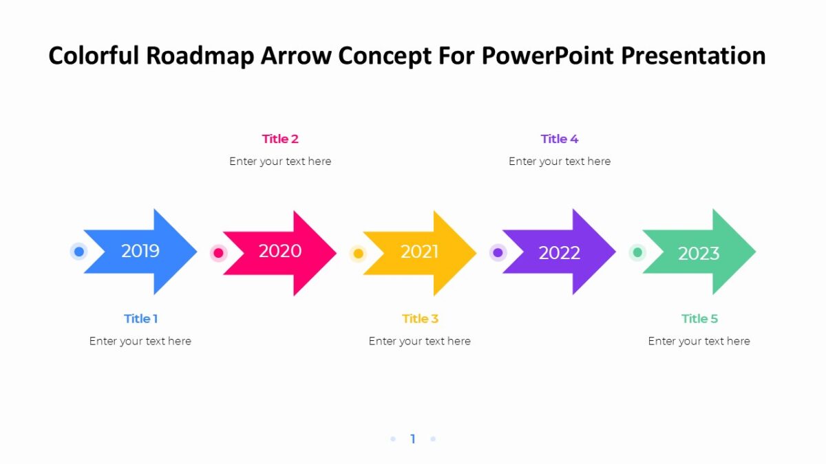 Colorful Roadmap Arrow Concept For PowerPoint Presentation : 100% ...