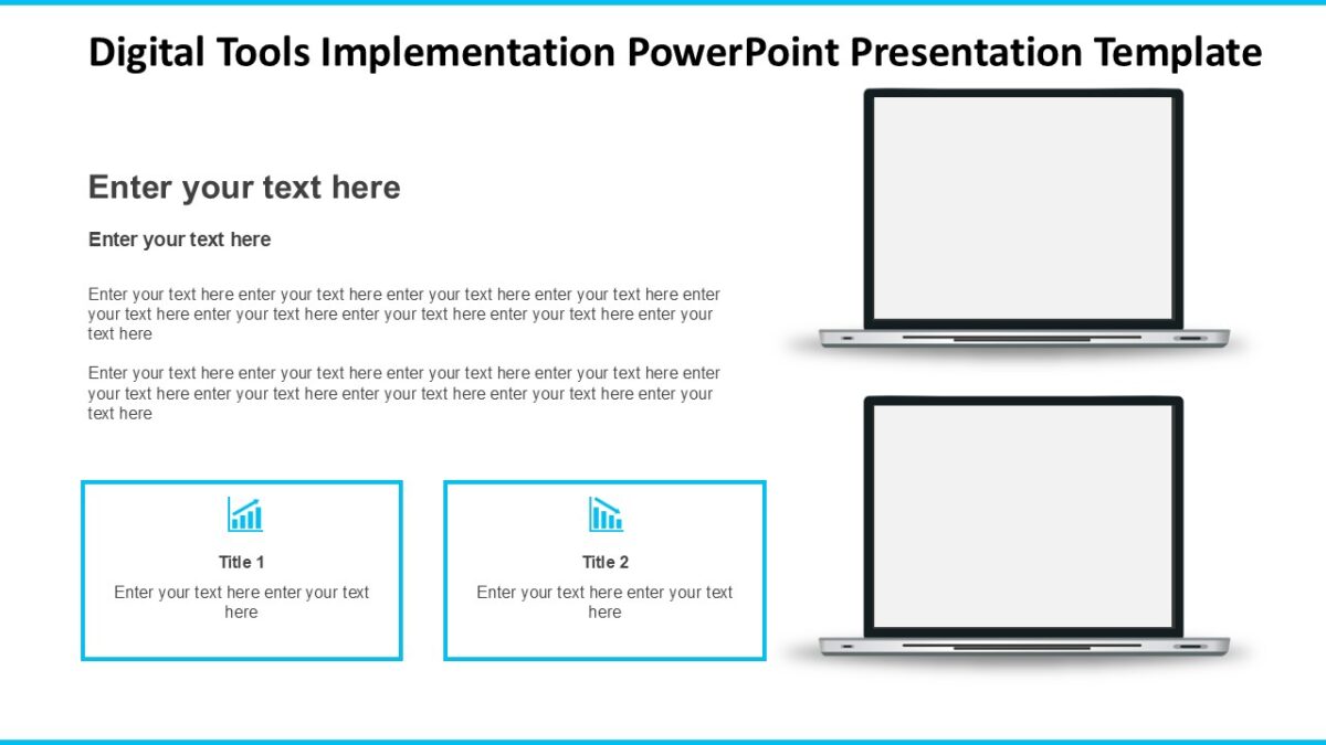 Digital Tools Implementation PowerPoint Presentation Template : 100% ...