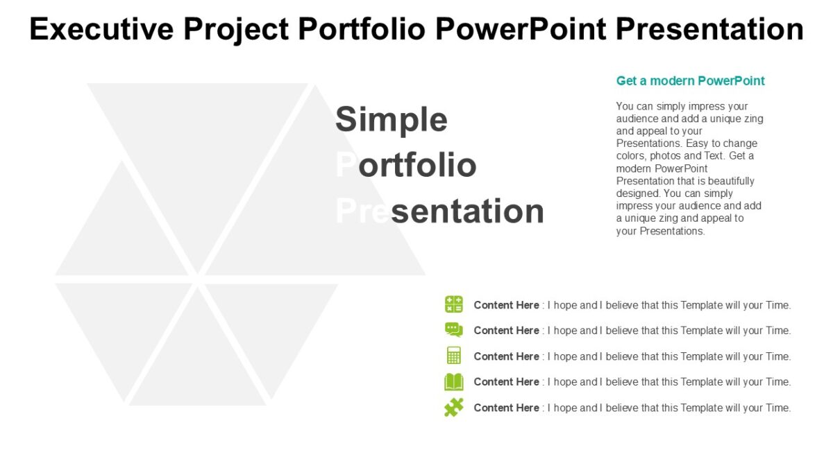 Executive Project Portfolio PowerPoint Presentation - PPTUniverse