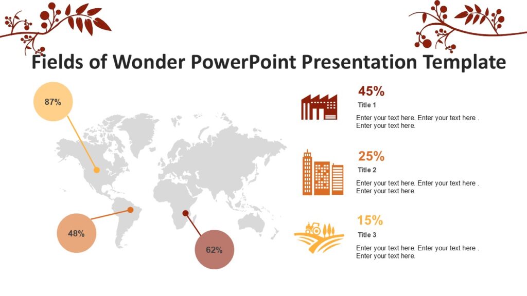 Powerpoint Template Field Fields of Wonder PowerPoint Presentation Template : 100% Editable PPTx