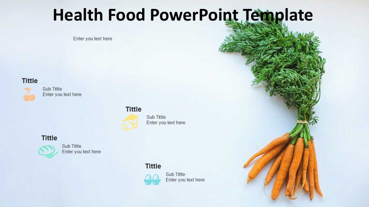 Health Food PowerPoint Template : 100% Editable PPTx