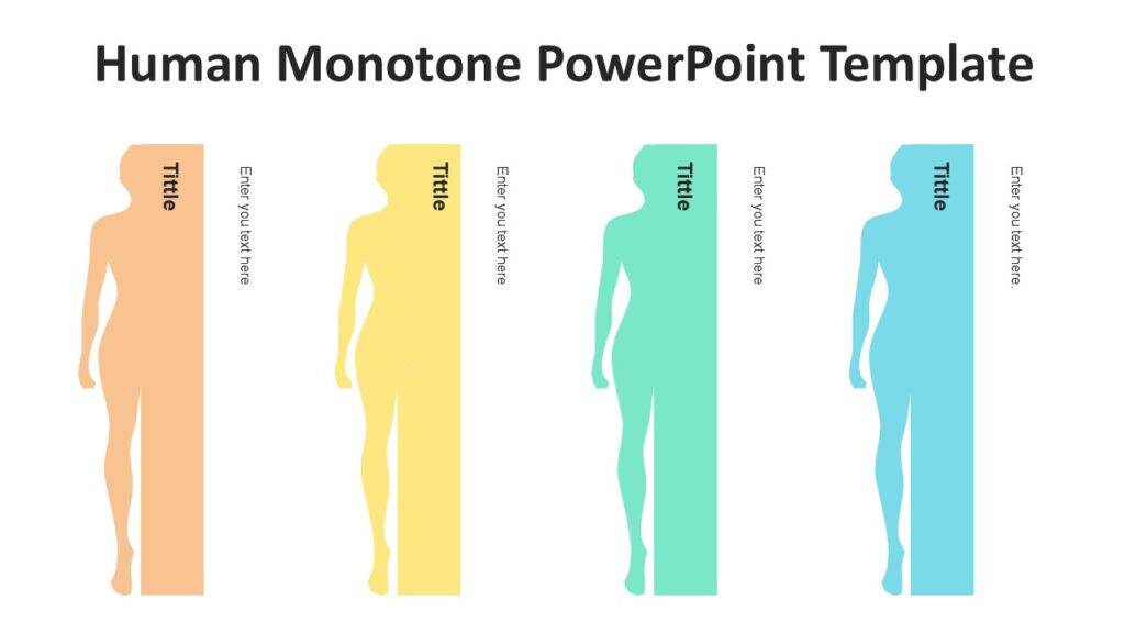 Human Monotone PowerPoint Template : 100% Editable PPTx