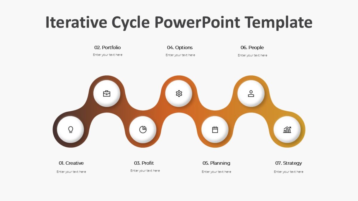 Iterative Cycle PowerPoint Template - PPTUniverse